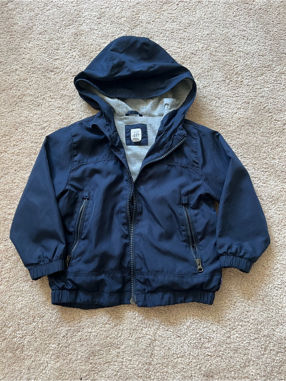 Gap Baby Hooded Windbreaker Jacket - Navy